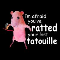 Funny Pink Rat, I'm Afraid You've Ratted Your Last Tatouille Drawstring Bag