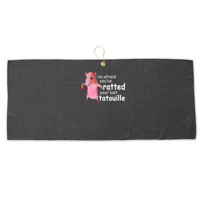 Funny Pink Rat, I'm Afraid You've Ratted Your Last Tatouille Large Microfiber Waffle Golf Towel