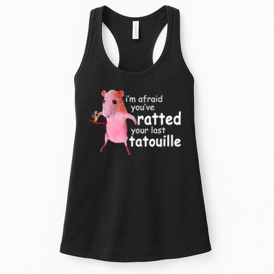 Funny Pink Rat, I'm Afraid You've Ratted Your Last Tatouille Womens Tank Top