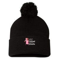 Funny Pink Rat, I'm Afraid You've Ratted Your Last Tatouille Pom Pom 12in Knit Beanie