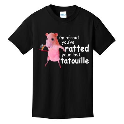 Funny Pink Rat, I'm Afraid You've Ratted Your Last Tatouille Kids T-Shirt
