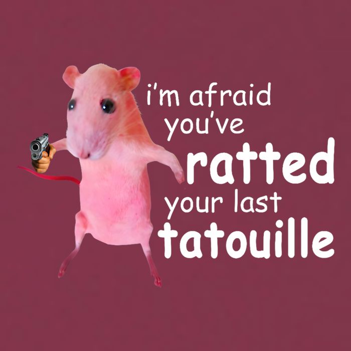 Funny Pink Rat, I'm Afraid You've Ratted Your Last Tatouille 16oz Travel Tumbler