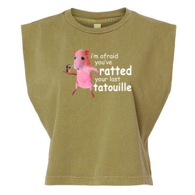 Funny Pink Rat, I'm Afraid You've Ratted Your Last Tatouille Garment-Dyed Women's Muscle Tee