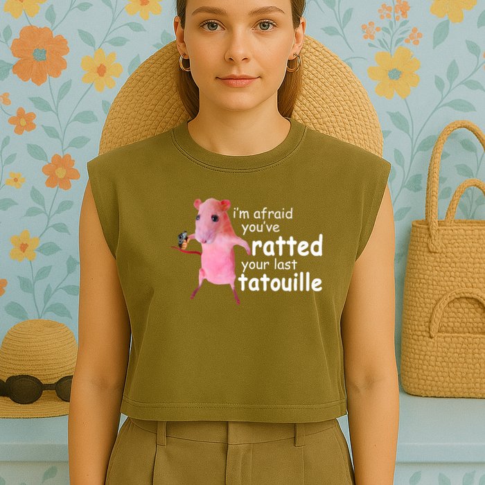 Funny Pink Rat, I'm Afraid You've Ratted Your Last Tatouille Garment-Dyed Women's Muscle Tee
