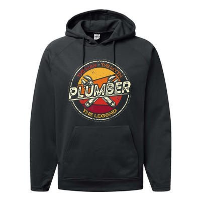 Funny Plumbing Saying Pipefitter & Plumber Performance Fleece Hoodie