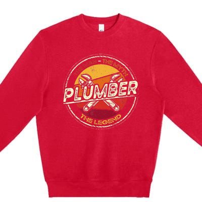 Funny Plumbing Saying Pipefitter & Plumber Premium Crewneck Sweatshirt