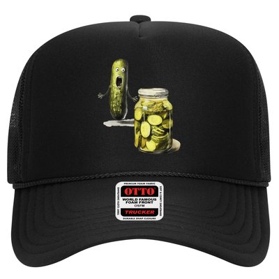 Funny Pickle Surprise A Cucumber And A Jar Of Sliced Pickles Trucker Hat
