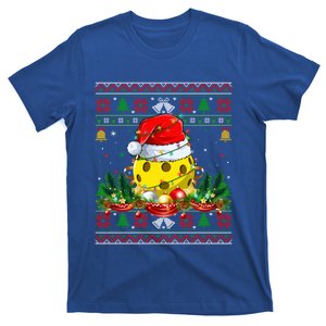 Funny Pickleball Santa Claus Hat Ugly Christmas Xmas Cool Gift T-Shirt