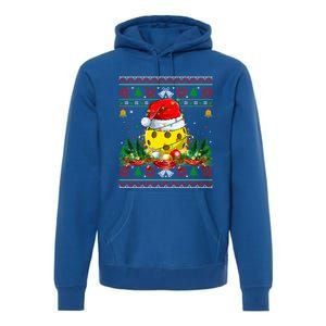 Funny Pickleball Santa Claus Hat Ugly Christmas Xmas Cool Gift Premium Hoodie