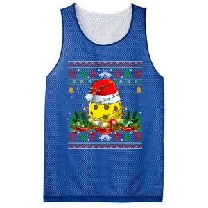 Funny Pickleball Santa Claus Hat Ugly Christmas Xmas Cool Gift Mesh Reversible Basketball Jersey Tank