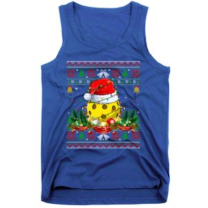 Funny Pickleball Santa Claus Hat Ugly Christmas Xmas Cool Gift Tank Top