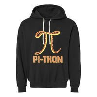 Funny Python Snake Math Pi Symbol Pi Day Meaningful Gift Garment-Dyed Fleece Hoodie
