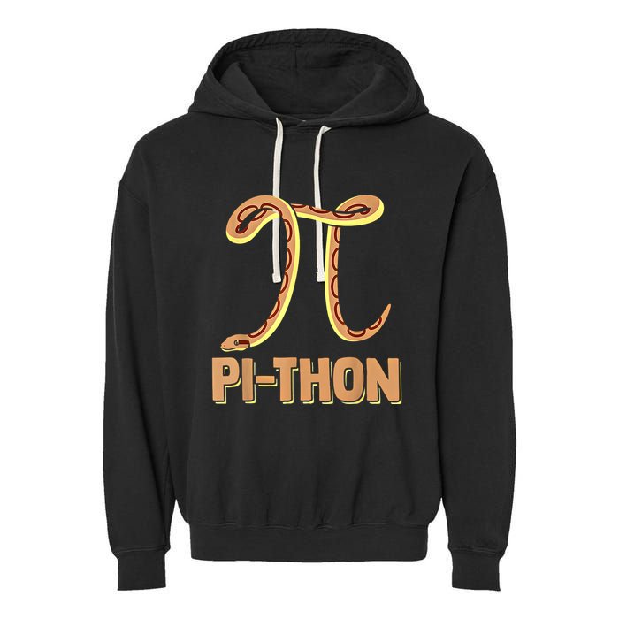 Funny Python Snake Math Pi Symbol Pi Day Meaningful Gift Garment-Dyed Fleece Hoodie