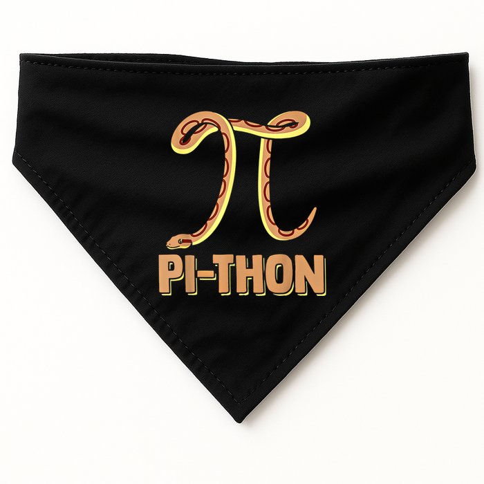 Funny Python Snake Math Pi Symbol Pi Day Meaningful Gift USA-Made Doggie Bandana