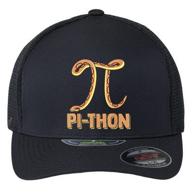 Funny Python Snake Math Pi Symbol Pi Day Meaningful Gift Flexfit Unipanel Trucker Cap