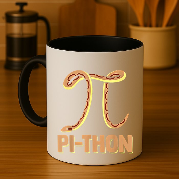 Funny Python Snake Math Pi Symbol Pi Day Meaningful Gift Mug