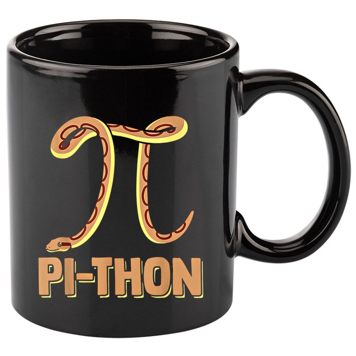 Funny Python Snake Math Pi Symbol Pi Day Meaningful Gift 11oz C Handle Ceramic Mug