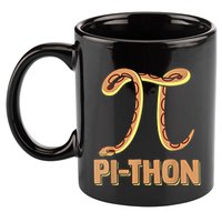 Funny Python Snake Math Pi Symbol Pi Day Meaningful Gift 11oz C Handle Ceramic Mug