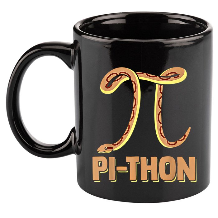 Funny Python Snake Math Pi Symbol Pi Day Meaningful Gift 11oz C Handle Ceramic Mug