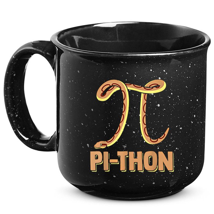 Funny Python Snake Math Pi Symbol Pi Day Meaningful Gift 15oz Campfire Ceramic Mug