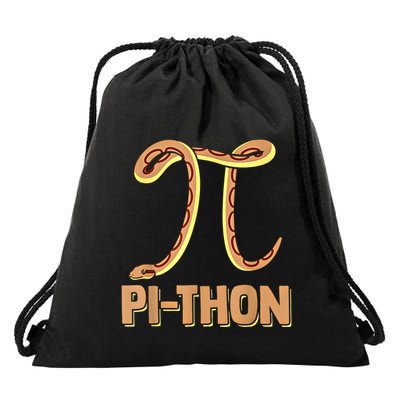 Funny Python Snake Math Pi Symbol Pi Day Meaningful Gift Drawstring Bag