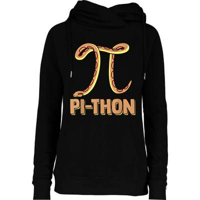 Funny Python Snake Math Pi Symbol Pi Day Meaningful Gift Womens Funnel Neck Pullover Hood