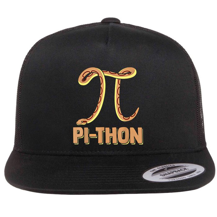 Funny Python Snake Math Pi Symbol Pi Day Meaningful Gift Flatbill Hat