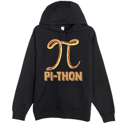 Funny Python Snake Math Pi Symbol Pi Day Meaningful Gift Premium Pullover Hoodie