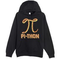 Funny Python Snake Math Pi Symbol Pi Day Meaningful Gift Premium Pullover Hoodie