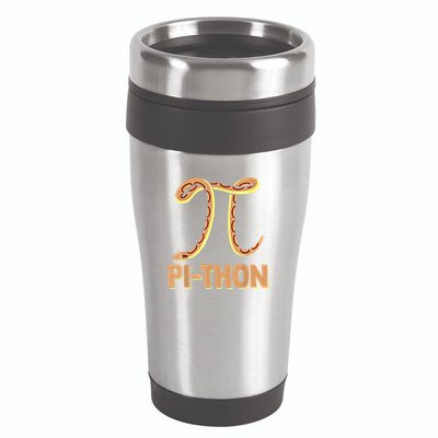 Funny Python Snake Math Pi Symbol Pi Day Meaningful Gift 16oz Travel Tumbler