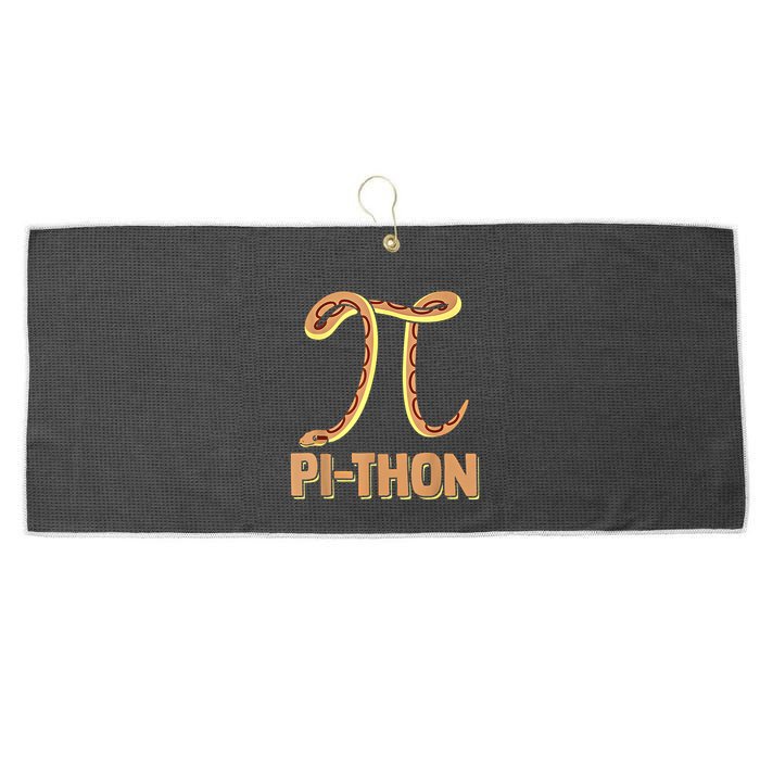 Funny Python Snake Math Pi Symbol Pi Day Meaningful Gift Large Microfiber Waffle Golf Towel