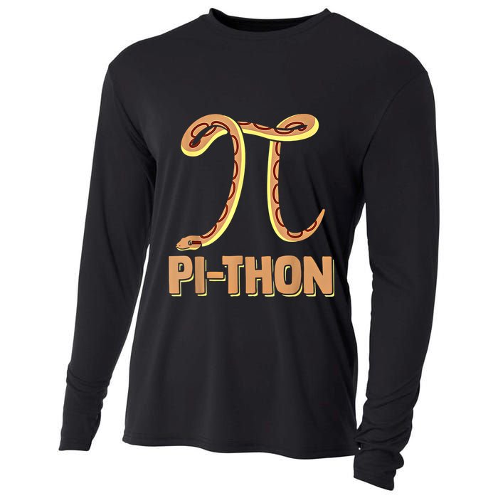 Funny Python Snake Math Pi Symbol Pi Day Meaningful Gift Cooling Performance Long Sleeve Crew