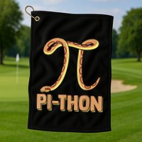 Funny Python Snake Math Pi Symbol Pi Day Meaningful Gift Golf Towel