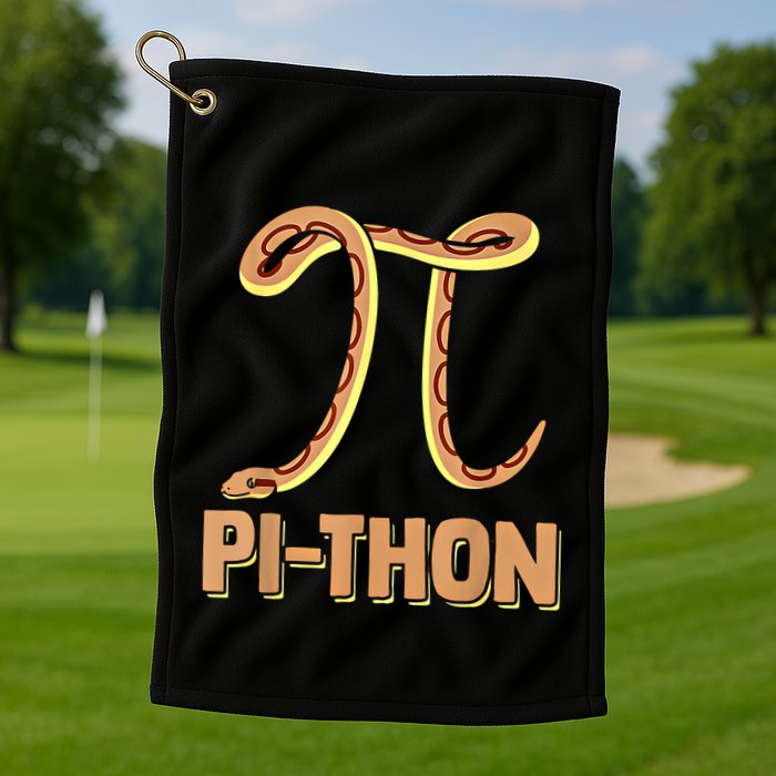 Funny Python Snake Math Pi Symbol Pi Day Meaningful Gift Golf Towel