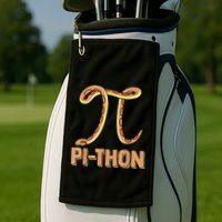 Funny Python Snake Math Pi Symbol Pi Day Meaningful Gift Golf Towel