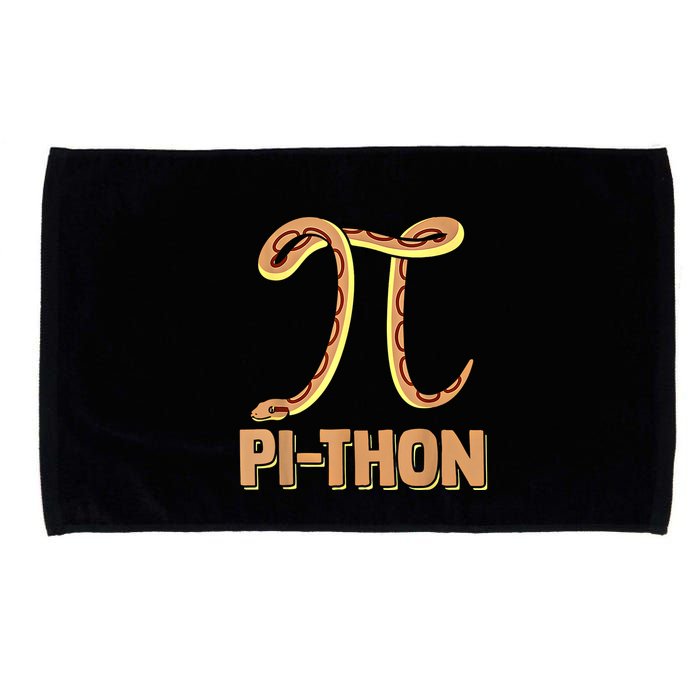 Funny Python Snake Math Pi Symbol Pi Day Meaningful Gift Microfiber Hand Towel