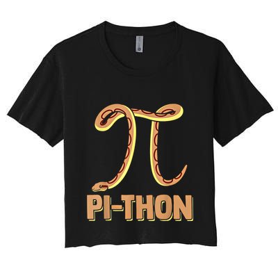 Funny Python Snake Math Pi Symbol Pi Day Meaningful Gift Crop Top