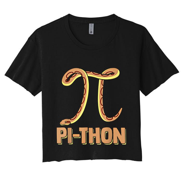 Funny Python Snake Math Pi Symbol Pi Day Meaningful Gift Crop Top