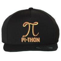 Funny Python Snake Math Pi Symbol Pi Day Meaningful Gift Wool Snapback Cap