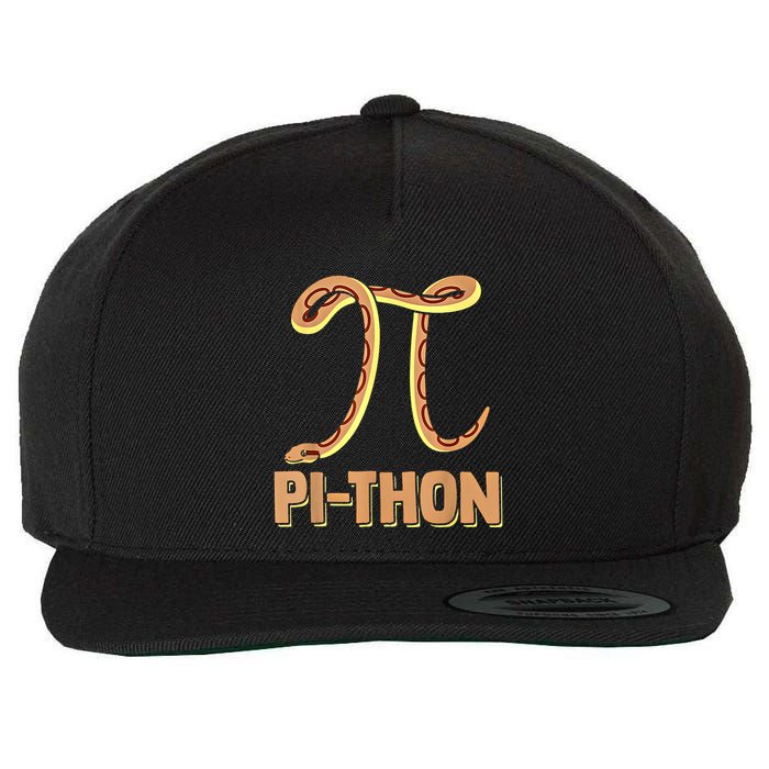 Funny Python Snake Math Pi Symbol Pi Day Meaningful Gift Wool Snapback Cap