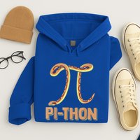 Funny Python Snake Math Pi Symbol Pi Day Meaningful Gift Hoodie