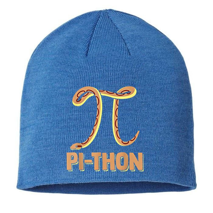 Funny Python Snake Math Pi Symbol Pi Day Meaningful Gift Sustainable Beanie