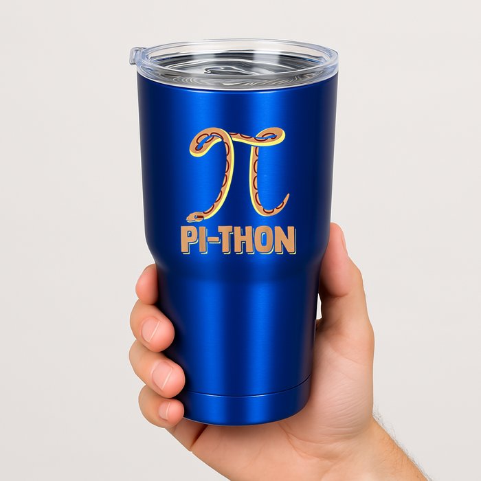 Funny Python Snake Math Pi Symbol Pi Day Meaningful Gift Tumbler