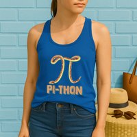Funny Python Snake Math Pi Symbol Pi Day Meaningful Gift Womens Tank Top