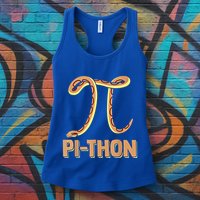 Funny Python Snake Math Pi Symbol Pi Day Meaningful Gift Womens Tank Top