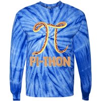 Funny Python Snake Math Pi Symbol Pi Day Meaningful Gift Tie-Dye Long Sleeve Shirt