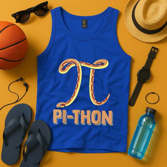 Funny Python Snake Math Pi Symbol Pi Day Meaningful Gift Tank Top