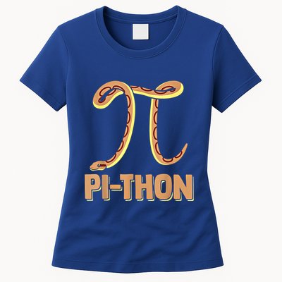 Funny Python Snake Math Pi Symbol Pi Day Meaningful Gift Womens T-Shirt