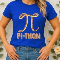 Funny Python Snake Math Pi Symbol Pi Day Meaningful Gift Womens T-Shirt