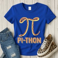 Funny Python Snake Math Pi Symbol Pi Day Meaningful Gift Womens T-Shirt